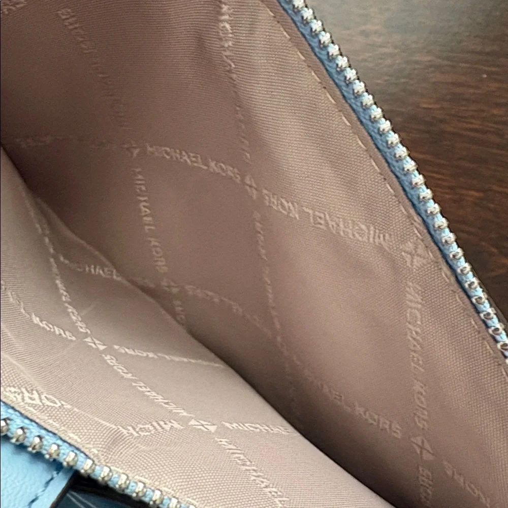MICHAEL KORS Jet Set Large Ombré Logo Double Zip wristlet NWT - Picture 8 of 13